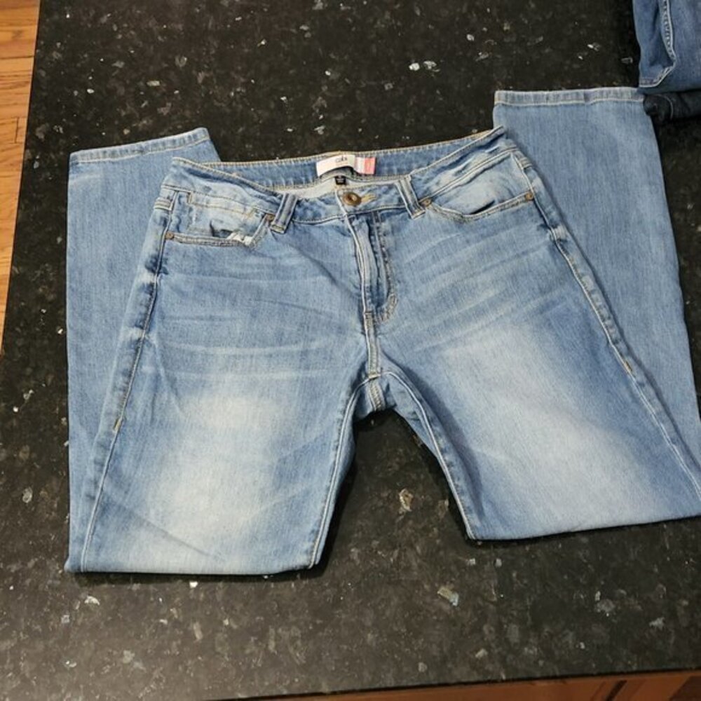 Cabi Light Wash Denim  High Straight Jeans Womens  size 8